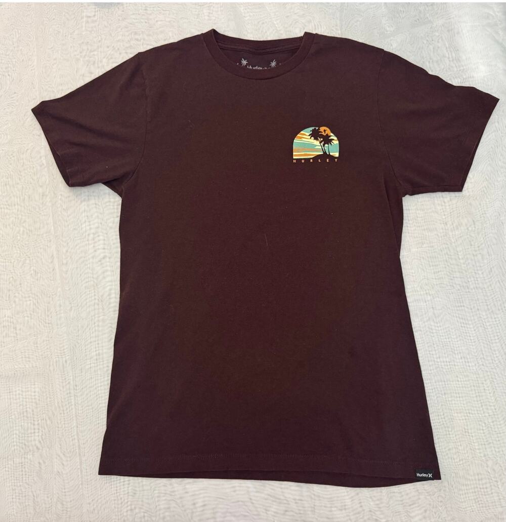 Maroon Hurley Unisex Medium Shirt T-Shirt